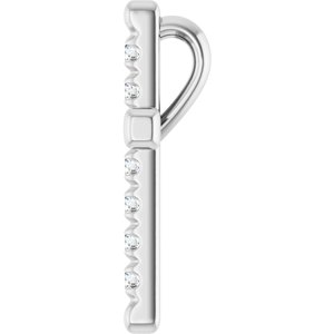 Platinum 1/5 CTW Natural Diamond French-Set Cross Pendant