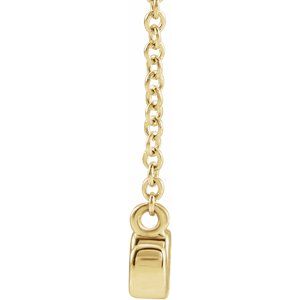 18K Yellow Gold-Plated Sterling Silver Petite Mom Script 16" Necklace