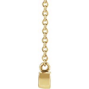 10K Yellow Gold Petite Mama Script 18" Necklace