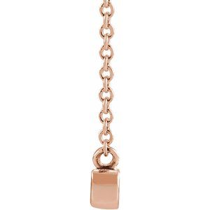 14K Rose Gold Petite Mama Script 16" Necklace