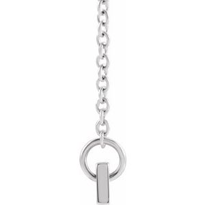 Platinum Family is Forever Bar 16" Necklace