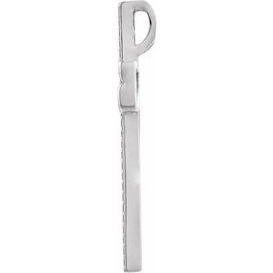 14K White Gold 1/4 CTW Natural Diamond Cross Pendant