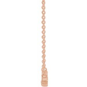 14K Rose Gold Mrs 18" Necklace