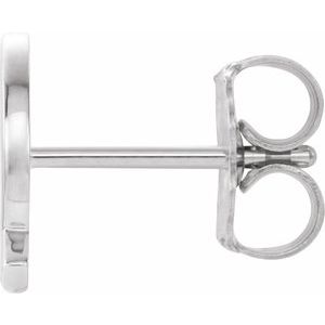 Sterling Silver Single Initial Q Earring