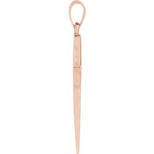 14K Rose Gold Cross Pendant