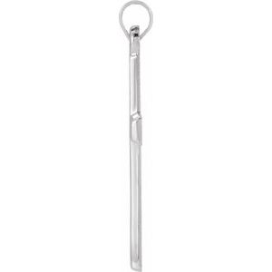 14K White Gold Cross Pendant