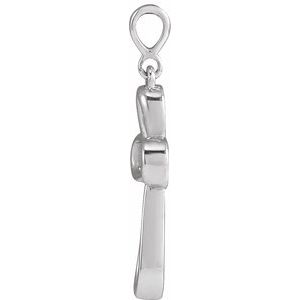 Platinum Knotted Cross Pendant