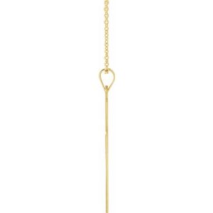 14K Yellow Gold Cross 18" Necklace