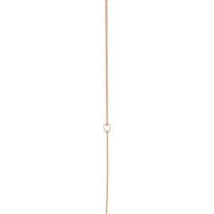 14K Rose Gold 49.1x25 mm Cross 18" Necklace