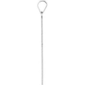 14K White Gold 36.8x18 mm Cross Pendant