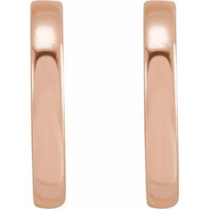 14K Rose Gold 15 mm Hoop Earrings