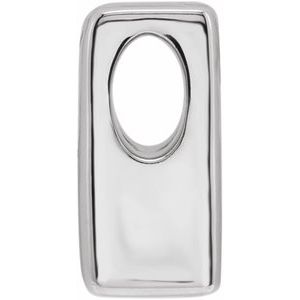 Sterling Silver Block Initial A Slide Pendant