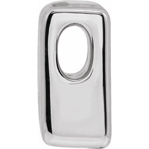 Sterling Silver Block Initial N Slide Pendant