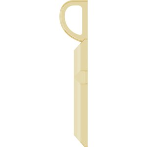 18K Yellow Gold-Plated Sterling Silver Knife-Edge Cross Charm/Pendant