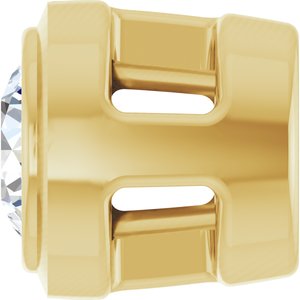 14K Yellow Gold .06 CT Natural Diamond Slide Pendant