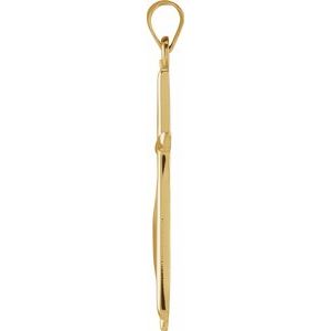 10K Yellow Gold Methodist Cross Pendant