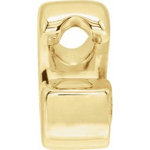 14K Yellow Gold Block Initial G Slide Pendant