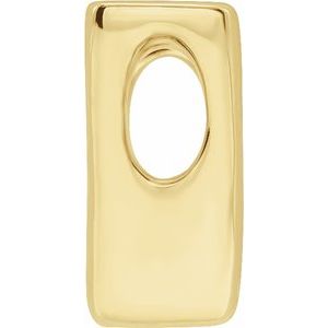 14K Yellow Gold Block Initial V Slide Pendant