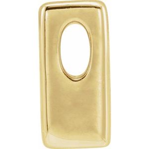 14K Yellow Gold Block Initial M Slide Pendant