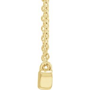 14K Yellow Gold 19.57x4.61 mm Nana 18" Necklace