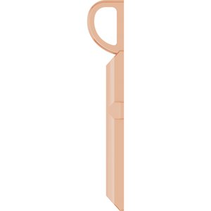 14K Rose Gold Knife-Edge Cross Charm/Pendant