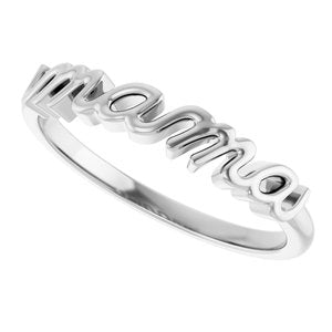 Platinum Mama Ring