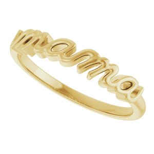 10K Yellow Gold Mama Ring