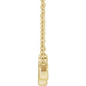 14K Yellow Gold Lowercase Script Grace 18" Necklace