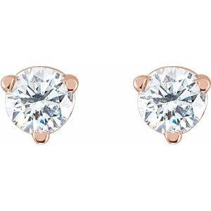 14K Rose Gold 1/5 CTW Natural Diamond Earrings