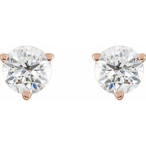 14K Rose Gold 3/4 CTW Lab-Grown Diamond Earrings