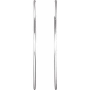 Sterling Silver Endless Tube 51 mm Hoop Earrings