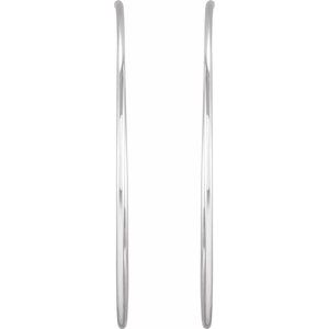 Sterling Silver Endless Tube 65 mm Hoop Earrings