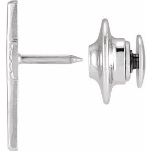 14K White Gold The Rugged Cross® Lapel Pin