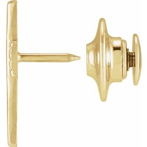 10K Yellow Gold The Rugged Cross® Lapel Pin