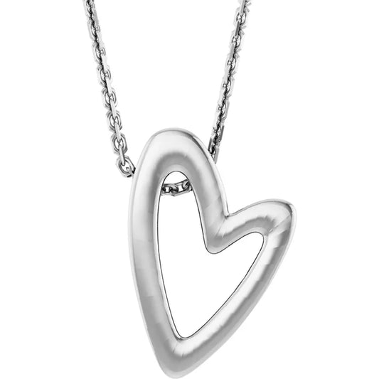 Elongated Heart 18" Necklace