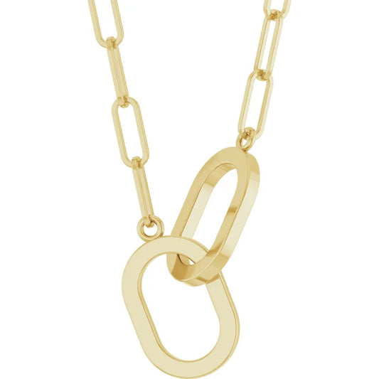 Interlocking Oval 16" Necklace