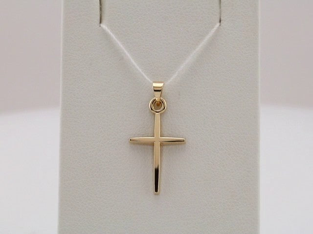 14K Yellow Gold 23.38x11.75 mm Cross Pendant
