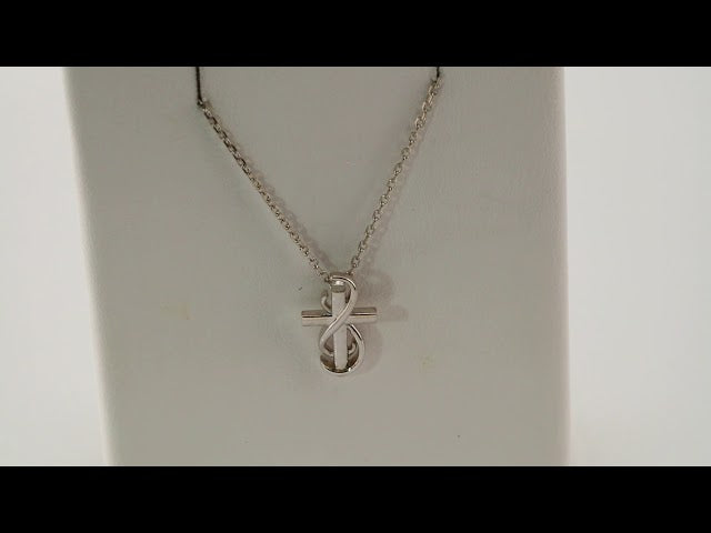 Platinum Cross 16-18" Necklace