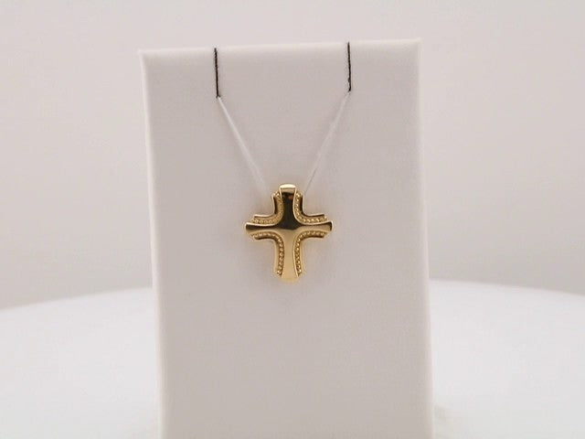 14K Yellow Gold Cross Slide Pendant