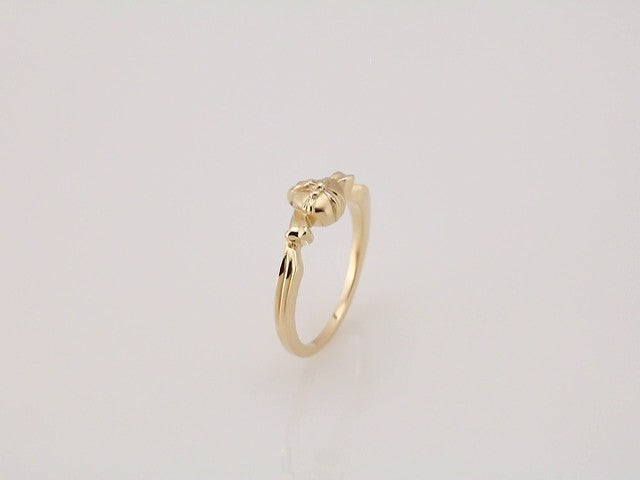 14K Yellow Gold The Gift Wrapped Heart® Chastity Ring Size 5