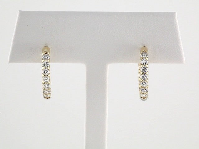 14K Yellow Gold 1 1/8 CTW Natural Diamond Inside-Outside Hinged 18.5 mm Hoop Earrings