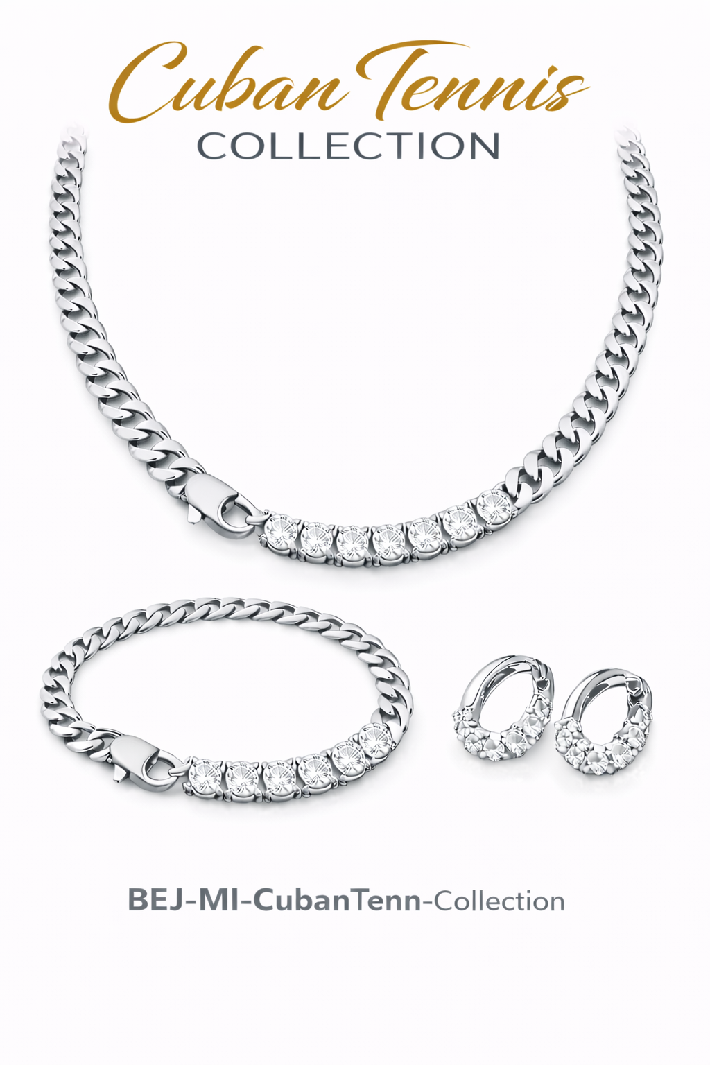 Cuban Rhodium Tennis Collection
