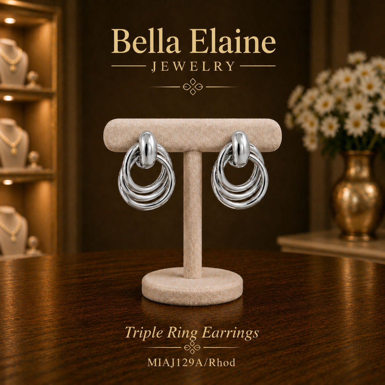 Triple Ring Earrings