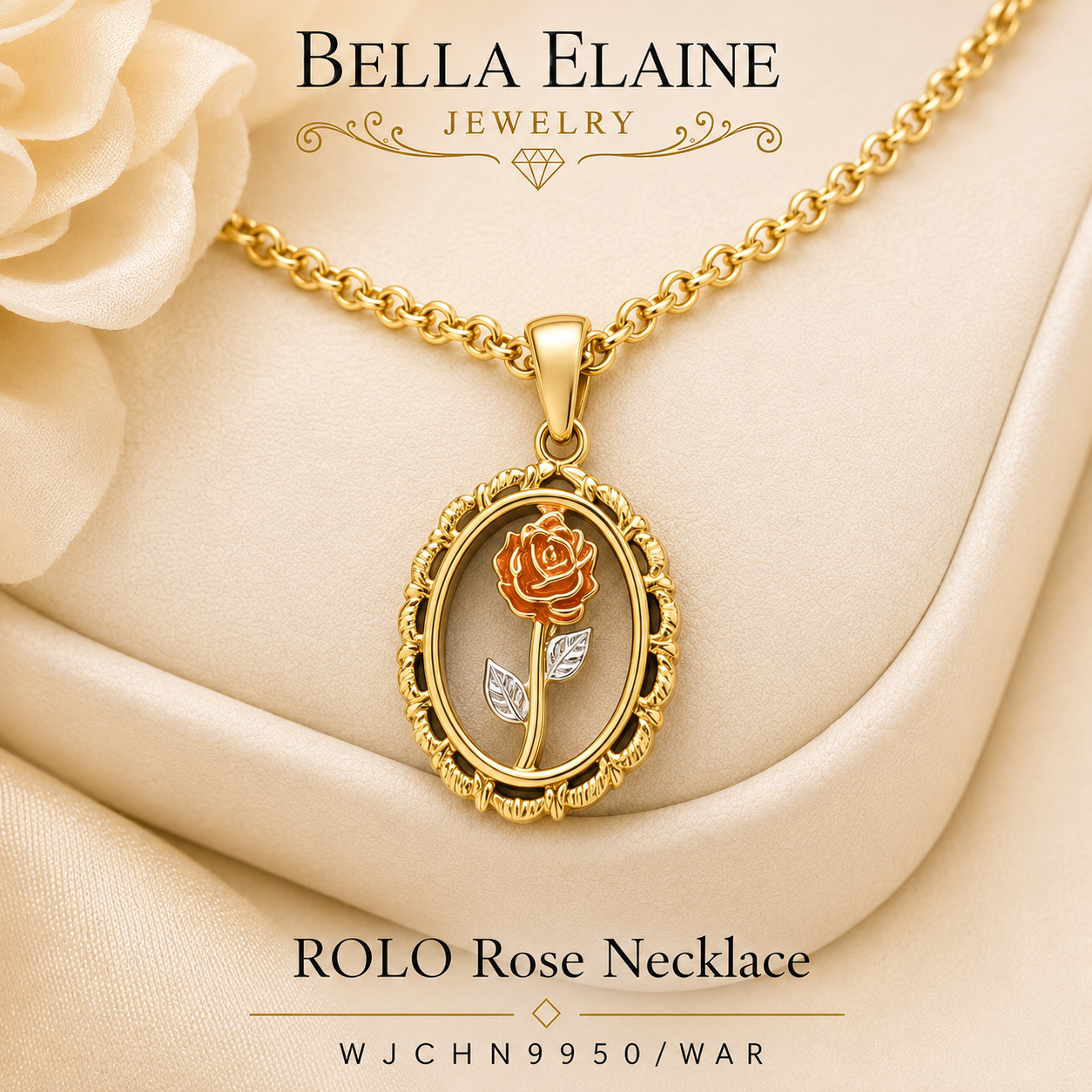 Rolo Rose Necklace