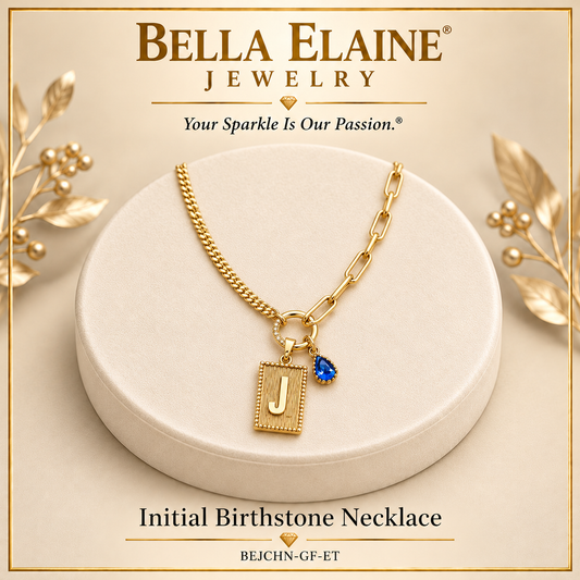 Initial Birthstone Necklace