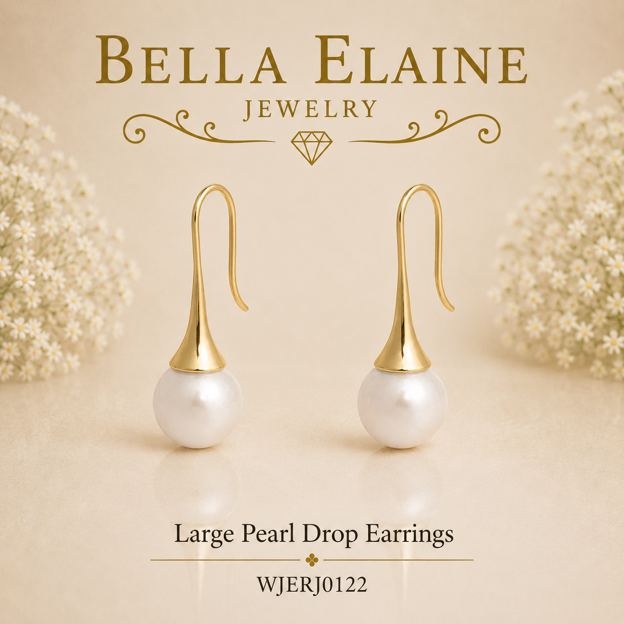 Large Pearl Drop Earrings