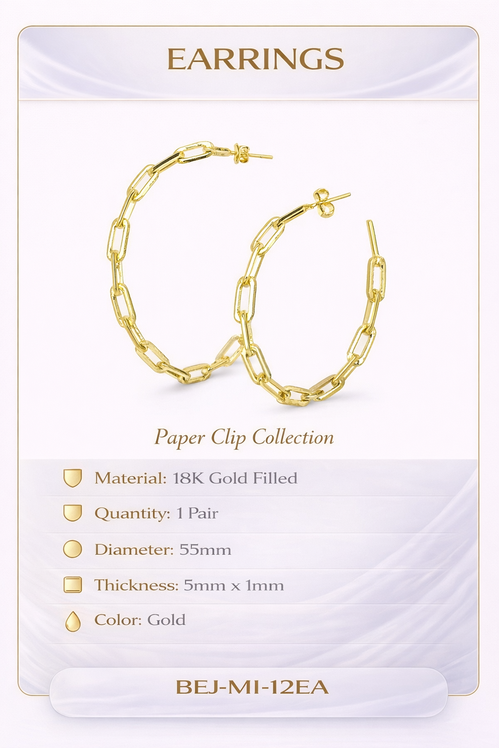 Paper Clip 18K Gold Filled Collection