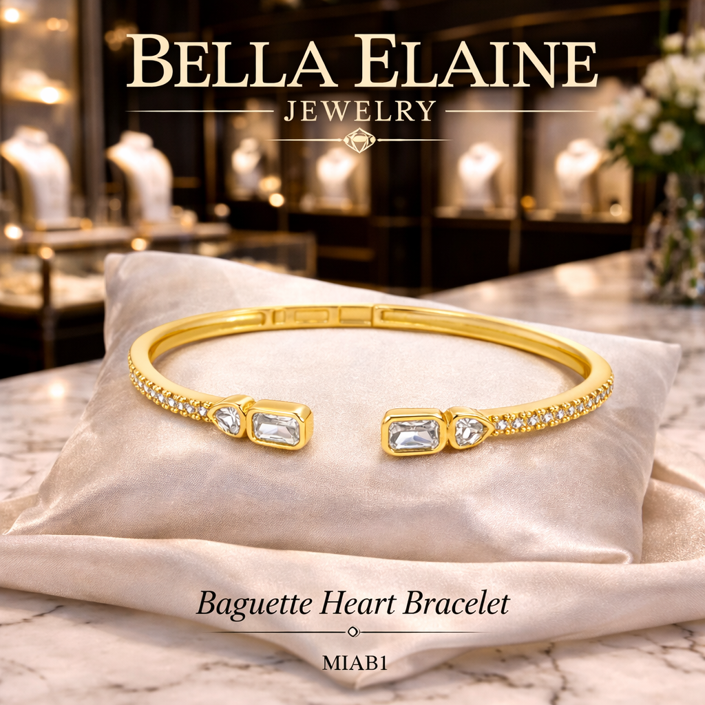 Baguette Heart Bracelet