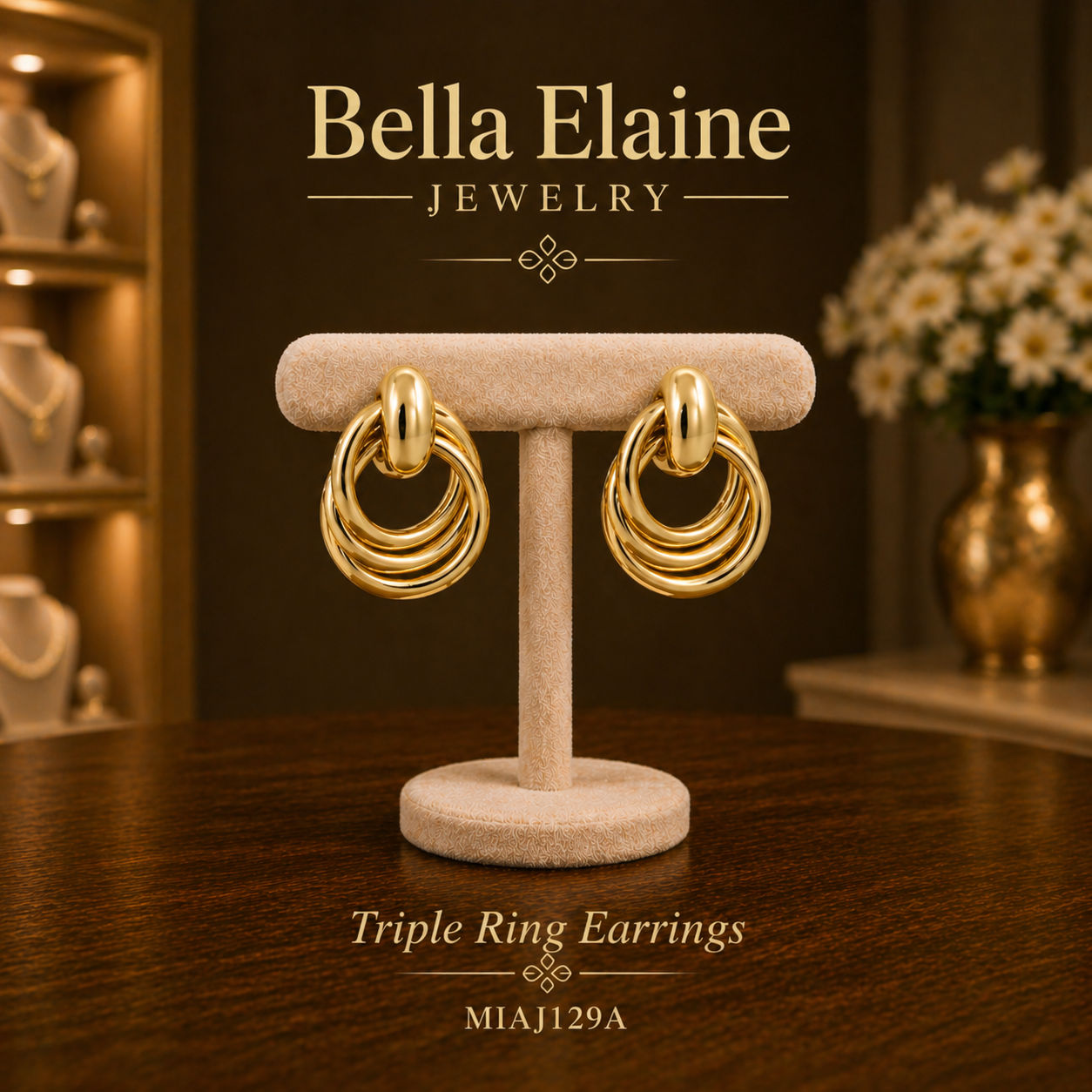 Triple Ring Earrings
