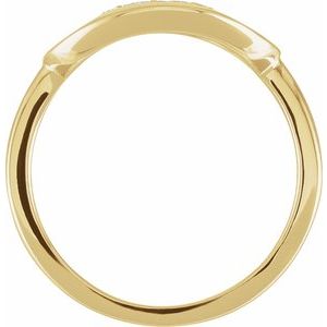 14K Yellow Gold .08 CTW Natural Diamond Initial C Signet Ring